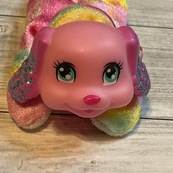 JUST PLAY Puppy Surprise PS Rainbow Plush Pink tye die Toy glitter Ears - Picture 8 of 8